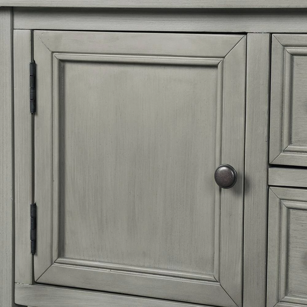 Antique Gray Wood Storage Cabinets with 4 Drawers and Bottom Shelf by Z-joyee 7 Antique Gray Wood Storage Cabinets with 4 Drawers and Bottom Shelf by Z-joyee - Image 7