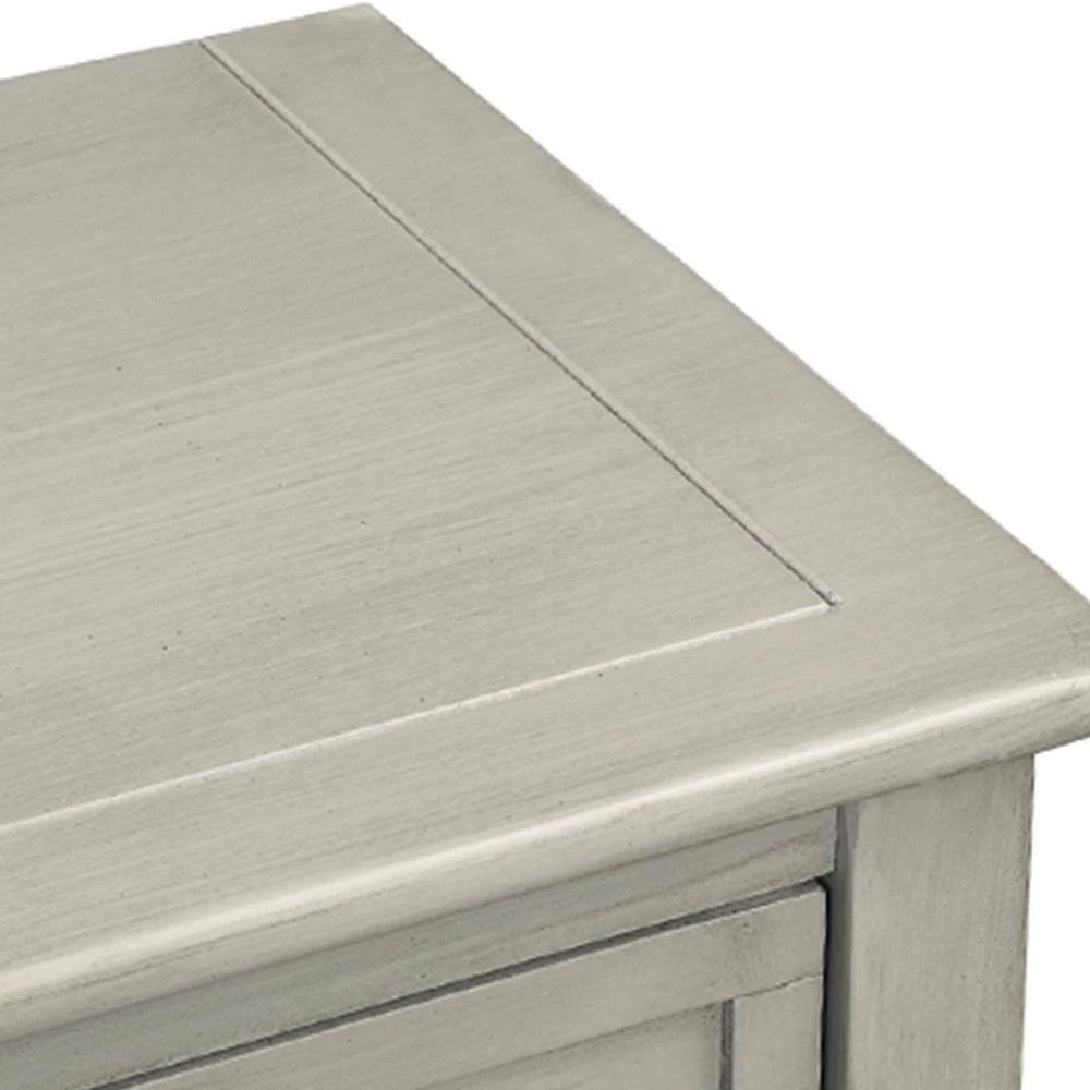 Antique Gray Wood Storage Cabinets with 4 Drawers and Bottom Shelf by Z-joyee 2 Antique Gray Wood Storage Cabinets with 4 Drawers and Bottom Shelf by Z-joyee - Image 2