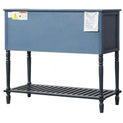 Antique Gray Wood Storage Cabinet with 2 Drawers, 2 Cabinets and 1 Shelf by Z-joyee -Cheap Z-joyee Store antique gray z joyee accent cabinets lyac444aam 66 1000