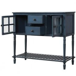 Antique Gray Wood Storage Cabinet with 2 Drawers, 2 Cabinets and 1 Shelf by Z-joyee -Cheap Z-joyee Store antique gray z joyee accent cabinets lyac444aam 77 1000