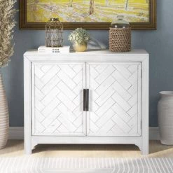 40 in. Antique White Standard Rectangle Wood Console Table with 2-Shelves by Z-joyee -Cheap Z-joyee Store antique white z joyee console tables f fb857220054 31 1000