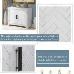 40 in. Antique White Standard Rectangle Wood Console Table with 2-Shelves by Z-joyee -Cheap Z-joyee Store antique white z joyee console tables f fb857220054 4f 1000