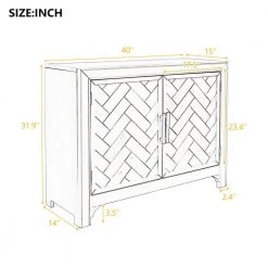 40 in. Antique White Standard Rectangle Wood Console Table with 2-Shelves by Z-joyee -Cheap Z-joyee Store antique white z joyee console tables f fb857220054 76 1000