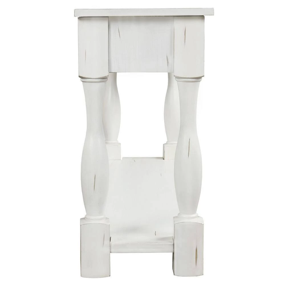 64 in. Antique White Standard Rectangle Wood Console Table with Drawers and Shelf by Z-joyee 2 64 in. Antique White Standard Rectangle Wood Console Table with Drawers and Shelf by Z-joyee - Image 2