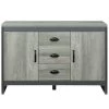 Barnwood Side Cabinet for Dining Room, Kitchen, Double Doors with Drawers by Z-joyee