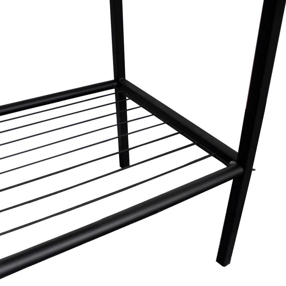 39.5 in. Beige Particle Board Rectangle Metal Frame Console Table with Storage Shelf by Z-joyee 4 39.5 in. Beige Particle Board Rectangle Metal Frame Console Table with Storage Shelf by Z-joyee - Image 4