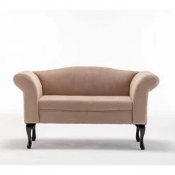 53 in. Beige Linen 2 Seats Mid Century Loveseats by Z-joyee -Cheap Z-joyee Store beige z joyee loveseats p q202200293 31 1000