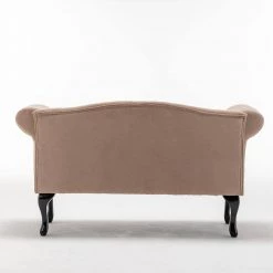 53 in. Beige Linen 2 Seats Mid Century Loveseats by Z-joyee -Cheap Z-joyee Store beige z joyee loveseats p q202200293 44 1000