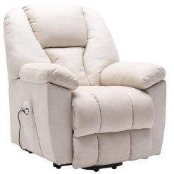 33.9 in. Beige Polyester Power Lift Chair Massage Chair Recliner Chair for Living Room by Z-joyee -Cheap Z-joyee Store beige z joyee massage chairs ljp sg000262aaa c3 1000