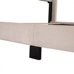 Velvet Upholstered Beige Queen Size Platform Bed with Headboard by Z-joyee -Cheap Z-joyee Store beige z joyee platform beds f fb857218242 44 1000