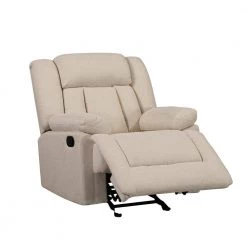 Beige Fabric Recliner Chair Adjustable Home Theater Single Recliner by Z-joyee -Cheap Z-joyee Store beige z joyee recliners p y202200029 4f 1000