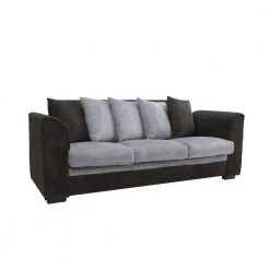80.2 in. Square Arm Polyester Blend Modern Straight 3-Seats Sofa and Loveseat with Ottoman in Black and Gray by Z-joyee -Cheap Z-joyee Store black and gray z joyee sofas couches p s202200424 c3 1000