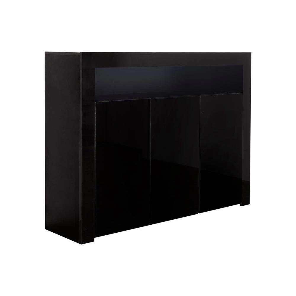 Living Room Black Storage Cabinet High Gloss with LED Light by Z-joyee 7 Living Room Black Storage Cabinet High Gloss with LED Light by Z-joyee - Image 7