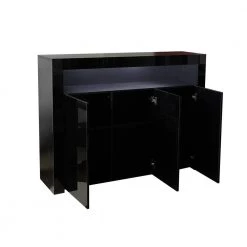 Living Room Black Storage Cabinet High Gloss with LED Light by Z-joyee 16 Living Room Black Storage Cabinet High Gloss with LED Light by Z-joyee -Cheap Z-joyee Store black z joyee accent cabinets ly w331s00031 44 1000