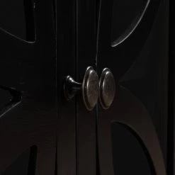 32 in. W Black Accent Wooden Storage Cabinet with Decorative transparent Door by Z-joyee -Cheap Z-joyee Store black z joyee accent cabinets ly wf284793aab fa 1000