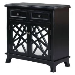 30.3 in. W Black Wood Storage Cabinet with 2 Drawers by Z-joyee 17 30.3 in. W Black Wood Storage Cabinet with 2 Drawers by Z-joyee -Cheap Z-joyee Store black z joyee accent cabinets ly wf290827aab 1f 1000