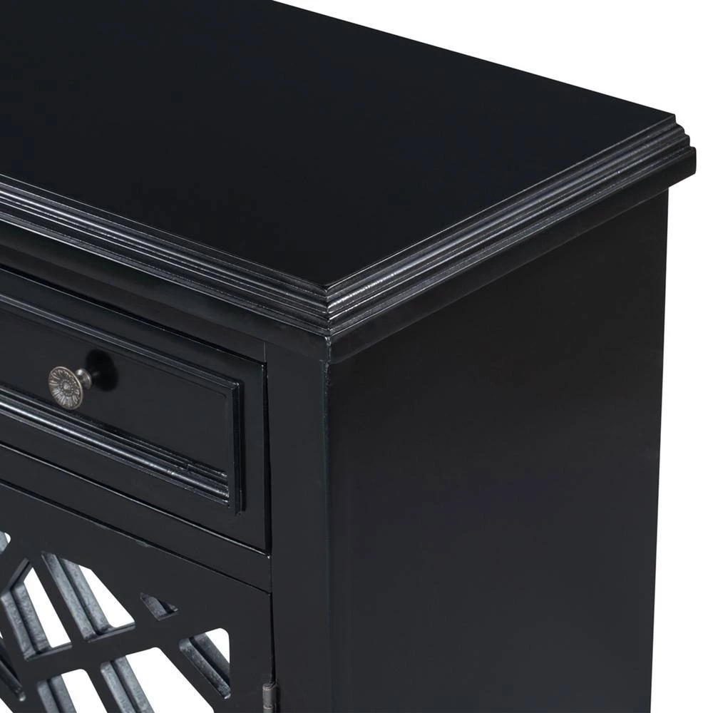 30.3 in. W Black Wood Storage Cabinet with 2 Drawers by Z-joyee 8 30.3 in. W Black Wood Storage Cabinet with 2 Drawers by Z-joyee - Image 8