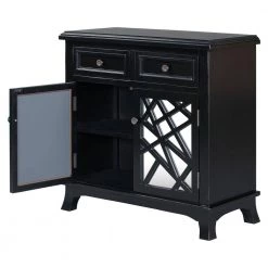 30.3 in. W Black Wood Storage Cabinet with 2 Drawers by Z-joyee 20 30.3 in. W Black Wood Storage Cabinet with 2 Drawers by Z-joyee -Cheap Z-joyee Store black z joyee accent cabinets ly wf290827aab 76 1000