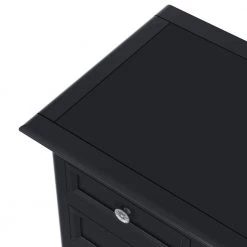 Wood Black Storage Cabinet with 2 Drawers, 2 Cabinets and 1 Shelf by Z-joyee -Cheap Z-joyee Store black z joyee accent cabinets lyac260aab 44 1000