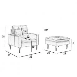 Black Modern Air Leather and PVC Chair and Ottoman for Living Room Hotel by Z-joyee -Cheap Z-joyee Store black z joyee accent chairs p q202200028 44 1000