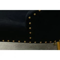 Black Velvet Side Chair Dining Chair Comfortable Chair Mid Century Modern Mid-Back Chair Side Chair (Set of 2) by Z-joyee -Cheap Z-joyee Store black z joyee accent chairs p q202200657 1f 1000