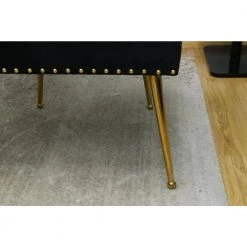 Black Velvet Side Chair Dining Chair Comfortable Chair Mid Century Modern Mid-Back Chair Side Chair (Set of 2) by Z-joyee -Cheap Z-joyee Store black z joyee accent chairs p q202200657 76 1000