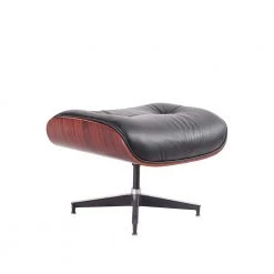 Black Faux Leather Swivel Lounge Chair and Ottoman by Z-joyee -Cheap Z-joyee Store black z joyee chaise lounges p s202200198 1f 1000