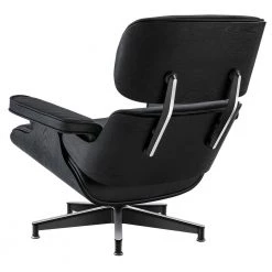 Black Faux Leather Swivel Lounge Chair and Ottoman by Z-joyee -Cheap Z-joyee Store black z joyee chaise lounges p s202200205 1f 1000