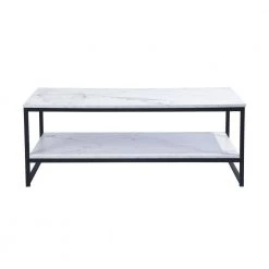 43.3 in. Black Rectangle MDF Top Coffee Table with Storage Shelf by Z-joyee -Cheap Z-joyee Store black z joyee coffee tables p q202200713 c3 1000
