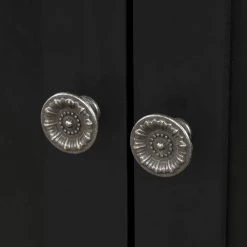 43.3 in. Black Standard Rectangle Wood Console Table with 4-Drawers, 1-Cabinet and 1-Shelf by Z-joyee -Cheap Z-joyee Store black z joyee console tables f fb857222003 44 1000