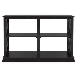 Simple 46.50 in. Black Standard Rectangle Wood Console Table with 3-Tier Open Storage Spaces by Z-joyee 13 Simple 46.50 in. Black Standard Rectangle Wood Console Table with 3-Tier Open Storage Spaces by Z-joyee -Cheap Z-joyee Store black z joyee console tables ly wf199317aab 66 1000