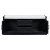 Black Rustic Storage Bench with 2 Drawers and 2 Cabinets 42.5 in. W x 17.50 in. H x 15.9 in. D by Z-joyee