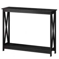 39.37 in. Black Rectangle Wood End Table by Z-joyee