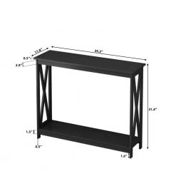 39.37 in. Black Rectangle Wood End Table by Z-joyee 14 39.37 in. Black Rectangle Wood End Table by Z-joyee -Cheap Z-joyee Store black z joyee end side tables p dj20220002 fa 1000