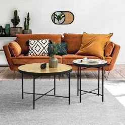 27.6 in. Black Round MDF End Table Side Table Accent Table Round Coffee Table Waterproof by Z-joyee -Cheap Z-joyee Store black z joyee end side tables p q202200689 31 1000