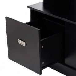 Black 2-Tone Hall Tree with 4 Hooks and 3 Large Drawers by Z-joyee -Cheap Z-joyee Store black z joyee hall trees p q202200003 44 1000