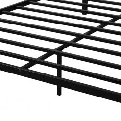 Canopy Black Queen Size Platform Bed with Built-in Headboard by Z-joyee -Cheap Z-joyee Store black z joyee platform beds f fb857216743 1f 1000