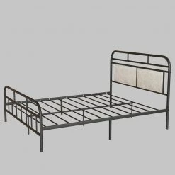 Metal Black Queen Size Platform Bed with Strong Metal Slats Support by Z-joyee -Cheap Z-joyee Store black z joyee platform beds f fb857218648 4f 1000