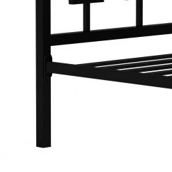Metal Black Twin Size Platform Bed with Square Design by Z-joyee -Cheap Z-joyee Store black z joyee platform beds f fb857219645 1f 1000