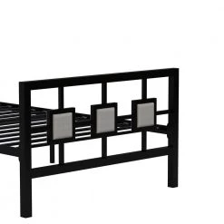 Metal Black Twin Size Platform Bed with Square Design by Z-joyee -Cheap Z-joyee Store black z joyee platform beds f fb857219645 44 1000