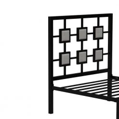 Metal Black Twin Size Platform Bed with Square Design by Z-joyee -Cheap Z-joyee Store black z joyee platform beds f fb857219645 fa 1000