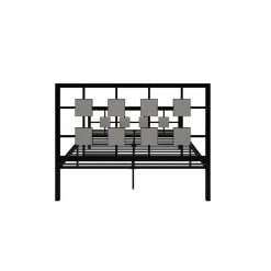 Metal Black Full Size Platform Bed with Square Design by Z-joyee -Cheap Z-joyee Store black z joyee platform beds f fb857219652 76 1000
