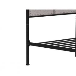 Metal Black Twin Size Platform Bed with Fabric Headboard by Z-joyee 14 Metal Black Twin Size Platform Bed with Fabric Headboard by Z-joyee -Cheap Z-joyee Store black z joyee platform beds f fb857219720 44 1000