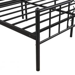 Metal Black Queen Size Platform Bed with Headboard by Z-joyee -Cheap Z-joyee Store black z joyee platform beds f fb857219775 1f 1000