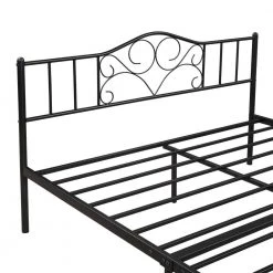 Metal Black Queen Size Platform Bed with Headboard by Z-joyee -Cheap Z-joyee Store black z joyee platform beds f fb857219775 4f 1000