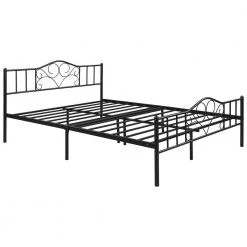 Metal Black Queen Size Platform Bed with Headboard by Z-joyee -Cheap Z-joyee Store black z joyee platform beds f fb857219775 c3 1000