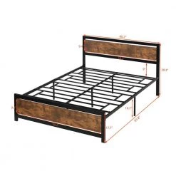 60.2 in. W Black Queen Metal Frame Platform Bed by Z-joyee -Cheap Z-joyee Store black z joyee platform beds ly wf282353aab 4f 1000