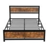 60.2 in. W Black Queen Metal Frame Platform Bed by Z-joyee