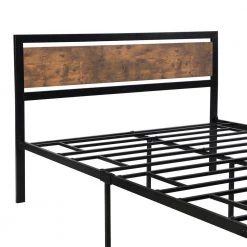 60.2 in. W Black Queen Metal Frame Platform Bed by Z-joyee -Cheap Z-joyee Store black z joyee platform beds ly wf282353aab 76 1000