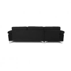 103.5 in. Pillow Top Arm 2-piece L Shaped Velvet Left Hand Facing Modern Sectional Sofa in Black by Z-joyee -Cheap Z-joyee Store black z joyee sectional sofas p q202200382 44 1000